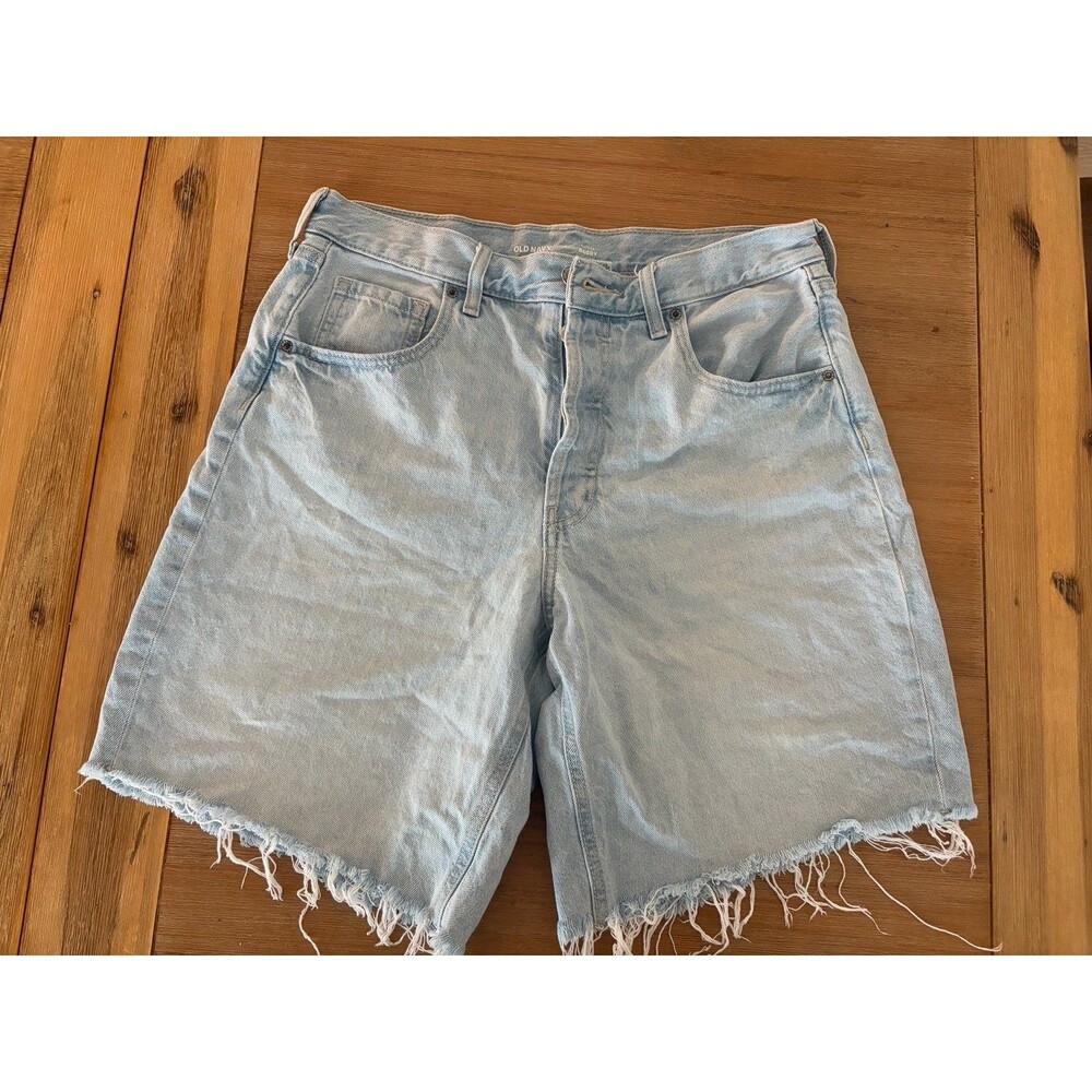 Old Navy Mid-Rise Baggy Baggy Light Wash Denim Shorts 5-Pocket Size 6